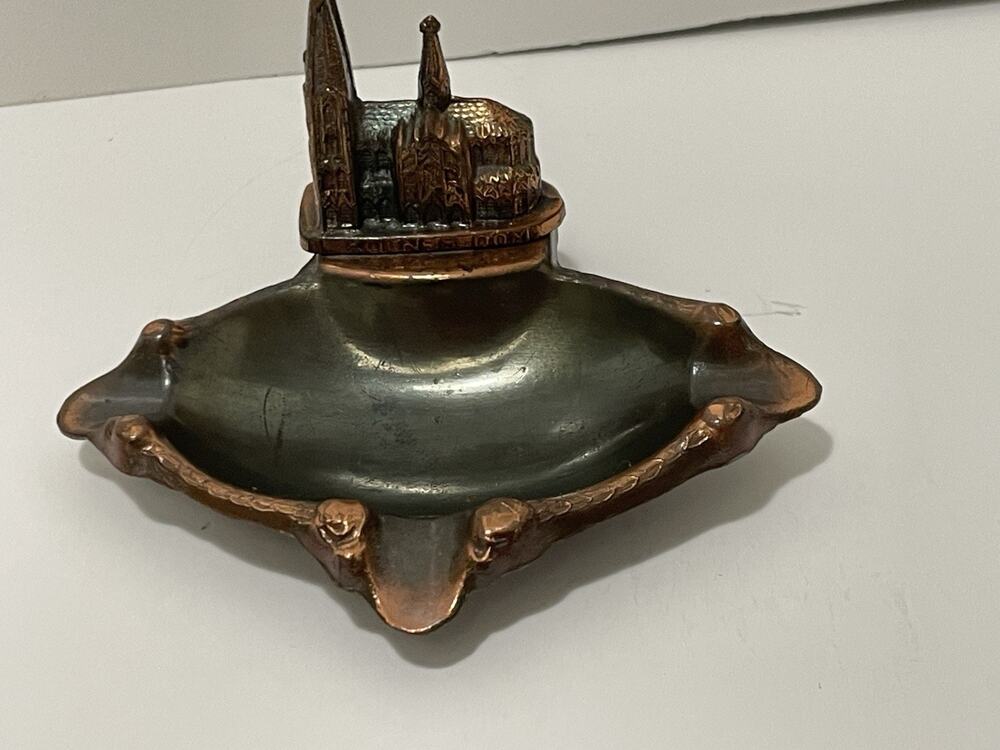Vintage Germany Ashtray KOLNER DOM Copper Plated limited Souvenir Collectable